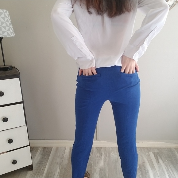 J Crew - Blue Stretch Pants Trousers - Picture 2 of 6
